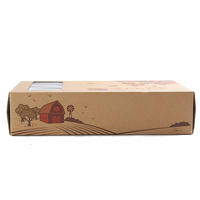 Boîte personnalisée pour pommes et fruits, boîte d'emballage pliable en carton ondulé avec logo imprimé couleur personnalisée, impression extérieure et fenêtre de visualisation en PVC