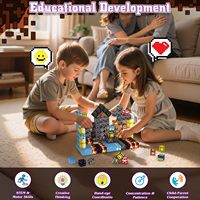 150 pièces Blocs de construction magnétiques Édition Monde Minier Salle de classe incontournable 4-6 ans Jouets en plastique colorés