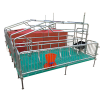 Landwirtschaftliche Ferkel-Pflegeausrüstung Gusseisen-Kunststoff-Boden Schweinekäfig Abferkelungstisch Edelstahl-Palette-Verpackt für Tiere