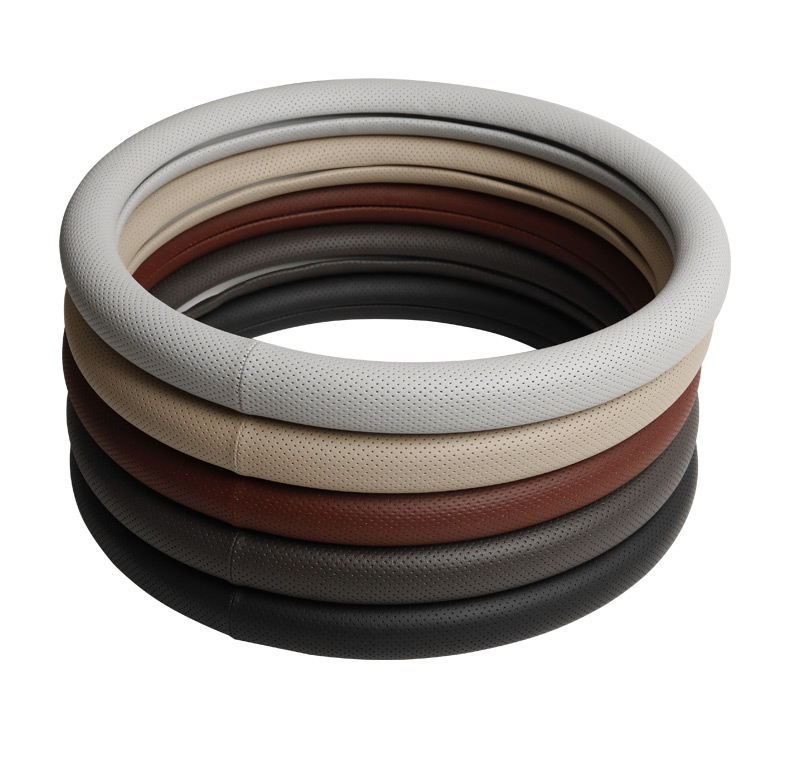 Высококачественный чехол Anjuny для рулевого колеса из искусственной кожи, чехол для рулевого колеса автомобиля