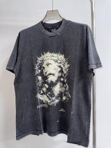 T-shirt Jin Zhi Yuan con cappuccio, logo di Gesù riflettente, tessuto intrecciato, design cromato che si illumina al buio, traspirante, <span class=keywords><strong>abbigliamento</strong></span> hip hop da <span class=keywords><strong>uomo</strong></span> - Product Image 3