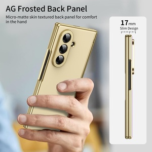 Coque de téléphone personnalisée AG mate pour Samsung Z Fold 8 3 4 5 6 7 avec protection d'écran avant, charnière plaquée et coque arrière antichoc - Product Image 4
