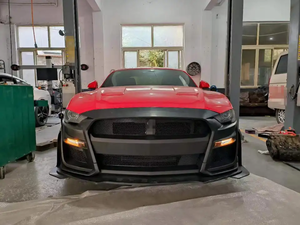 Kit de Carrocería de Alta Calidad para <span class=keywords><strong>Mustang</strong></span> <span class=keywords><strong>2018</strong></span> Actualización a GT 500 <span class=keywords><strong>Shelby</strong></span> Parachoques Delantero Faldón Lateral Difusor de Parachoques Trasero Tubo Capó Guardabarros - Product Image 5