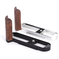 FITTEST Empuñadura de Aleación de Aluminio Compatible con Cámaras DSLR, con Placa en L Tipo Dovetail y Agarres de Madera para Leica Q3