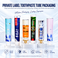 Tubes de dentifrice en aluminium et plastique laminé avec logo personnalisé, impression UV, bouchon à vis 12,7-35 mm, emballage pour soins bucco-dentaires