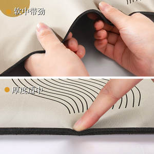 Alfombra de baño minimalista con patrón de ondas rectangulares, absorbente, antideslizante, para entrada de baño, alfombra de suelo de secado rápido - Product Image 2