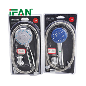 Ensemble <span class=keywords><strong>de</strong></span> douche IFAN à prix d'usine pour salles <span class=keywords><strong>de</strong></span> bain, avec douchette portable en ABS <span class=keywords><strong>de</strong></span> 1/<span class=keywords><strong>2</strong></span> po * 1,5 m et plusieurs réglages <span class=keywords><strong>de</strong></span> jet d'eau - Product Image 1