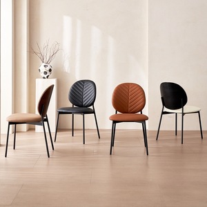 Italian Luxury <strong>Dining</strong> Chair Modern Metal MDF High-End Hotel Quality for Home <strong>Dining</strong> <strong>Table</strong> Backrest <strong>Stool</strong> for Living Room Bedroom - Product Image 2