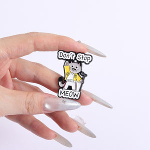 Don't Stop Meow esmalte Pin Freddie Lead Vocals cantante dibujos animados gato broches solapa mochila insignia joyería regalos para Fans amigos - Product Image 4