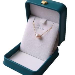 Perles de Zhuji en gros, 7-8 mm, rondes, sans défaut, forte luminosité, collier en perles d'eau douce d'aquaculture naturelle avec chaîne de pull - Product Image 5