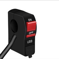 Chargeur USB pour moto 12V avec interrupteur