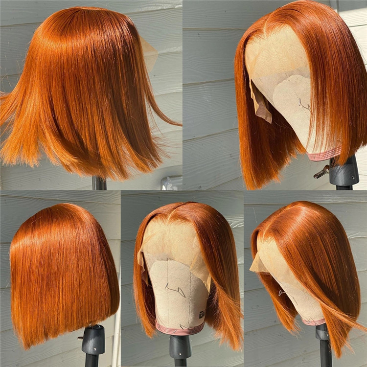Perruque orange Bob Ginger
