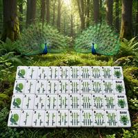 Ensemble de Mahjong Forêt Design Original Boutique, 166 Tuiles, Motif Ours Sauvage, Jeu en Acrylique, Cadeau de Luxe pour les Fêtes pour les Joueurs