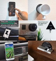 Maßgefertigte Rutschfeste Saugfolie Auto PU-Gel-Greifpads Kreisförmige Abnehmbare Doppelseitige Selbstklebende Silikon-Gel-Klebepads