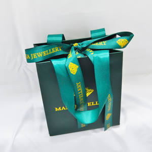Bolsas de Papel para Empaque con su Propio Logotipo, para Joyería, Fabricante de Bolsas de Papel para Joyería con Cordón Verde - Product Image 3