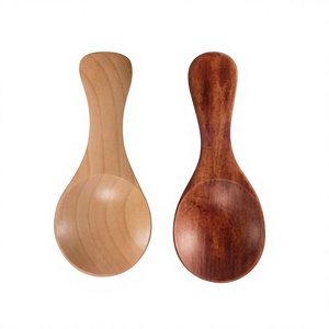 Cuillère en bois classique écologique avec manches longs et courts, capacité de 10 à 30 ml, pour café, thé, sucre et épices - Product Image 3