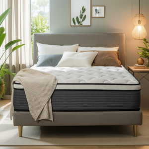 Colchón de Espuma Transpirable de Doble Capa con Funda de Algodón, Firmeza Media, para un Sueño Reparador en el Dormitorio y el Hogar, Muebles de Hotel - Product Image 1