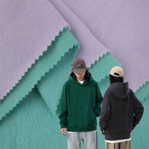 200Gsm Fleece tejido suave 15% algodón 85% poliéster Loop Terry Fabric para ropa telas textiles - Product Image 1