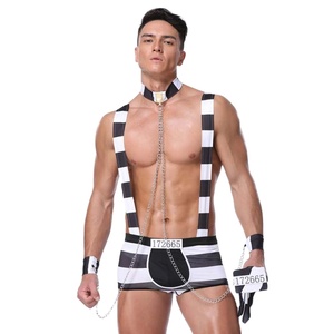 New Arrival Sexy Adults <strong>Uniforms</strong> Cosplay <strong>Prisoner</strong> Costume for Men - Product Image 6