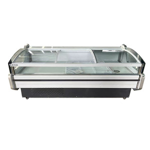 Thương mại 1.5m tủ lạnh Showcase Cooler Máy làm lạnh mở truy cập hàng đầu hiển thị cho cá tươi thịt duy nhất-nhiệt độ phục vụ - Product Image 3