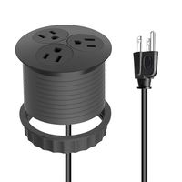 Nuevo producto Toma de corriente Enchufe de cargador de escritorio incorporado con proceso galvánico Enchufe y enchufe de escritorio empotrado de 80mm