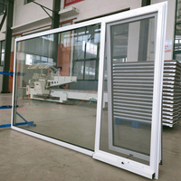 Ventana Corredera Vertical de Aluminio Moderna de Lujo, Insonorizada, con Doble Vidrio, Abatible Superior, para Baño