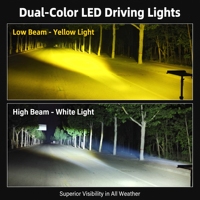 Barres lumineuses LED longues 15/25 lentilles 12V Jaune Blanc Bicolore Faisceau haut/bas Étanche Projecteur tout-terrain