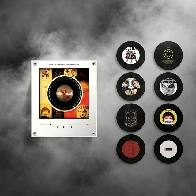 Bigbang Band Album Rotating NFC Music Fridge Magnet Set Auto Play Vinyl Record Refrigerator Magnet Fan Collectible Gift