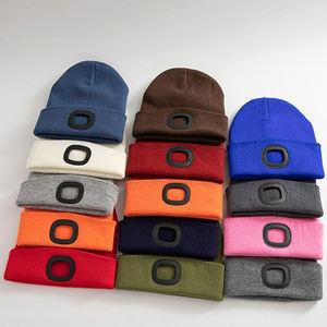 Casquettes <span class=keywords><strong>de</strong></span> course nocturne à LED rechargeables par USB, en tricot acrylique, imprimées en sérigraphie, pour adultes, hommes, promotionnelles - Product Image 4