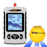 LUCKY Sondeur professionnel portable sans fil Sonar Détecteur de poissons Détecteur de poissons Sondeur avec matrice de points
