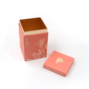 مخصص أزياء ورقة فارغة الوردي مربع متعدد الوظائف صناديق بدرج مع نافذة الشريط هدية التعبئة والتغليف