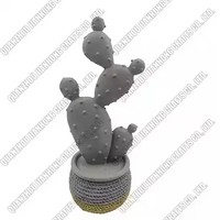 Patung kecil kaktus Resin kerajinan tangan, bunga dekorasi dan tanaman lainnya