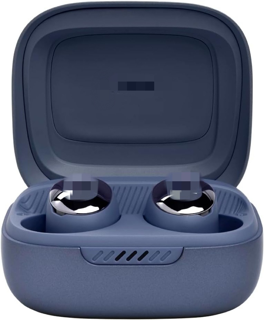 Azul con logo grabado