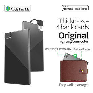 Portefeuille de secours ultra fin avec fonction de localisation Air Tag compatible avec Apple Find My Device, anti-perte, traceur mondial pour <span class=keywords><strong>iPhone</strong></span> - Product Image 2