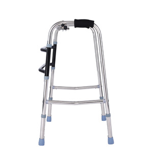 Déambulateur semi-acier noir réglable en hauteur pour personnes âgées et patients post-opératoires – Soutien à la rééducation et à l'entraînement - Product Image 2