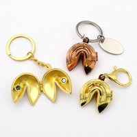 Porte-clés en alliage de zinc personnalisé avec logo couleur, porte-biscuit porte-bonheur pour cadeau d'entreprise, souvenir, vente en gros