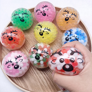 2025 New TPR Grape Mesh Glitter Beads Stress Ball <b>Squishy</b> Toy Lightweight Direct Factory Sale for Kids - Product Image 1