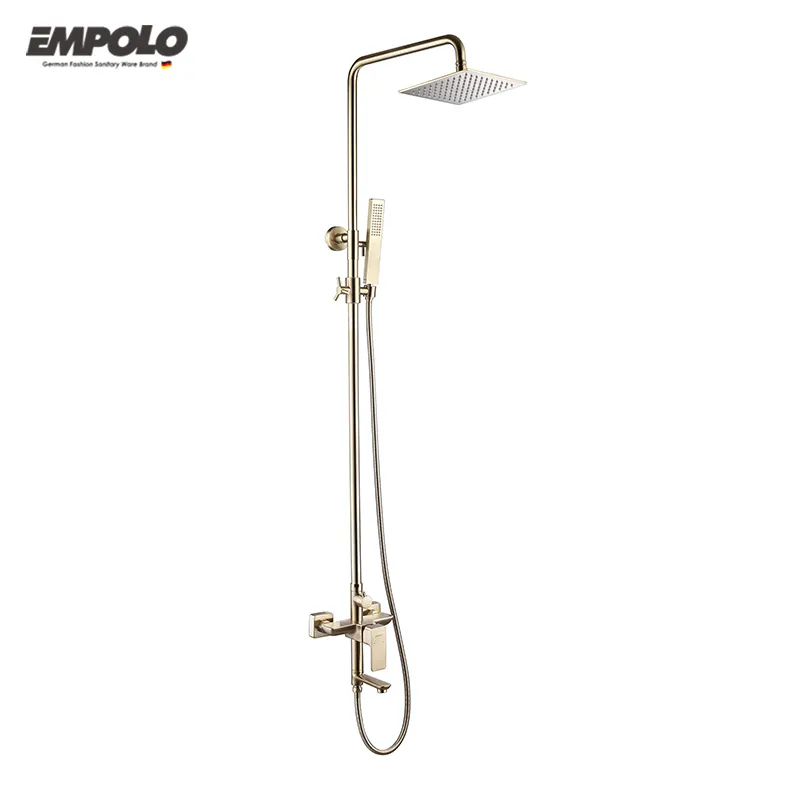 New products shower set brushed gold shower faucet brass bathroom shower
