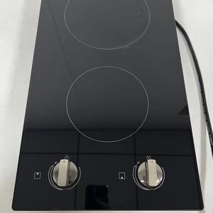 Dual Burner Induction Cooktop 2 Burner <b>Knob</b> Control, 220-240V Built-in Electric Stovetop - Product Image 3