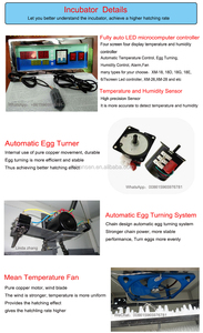 Chất Lượng Cao Tự Động 200 Trứng Lồng Ấp Trứng + Vườn Ươm Với CE - Product Image 4