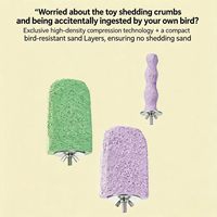 ColorPop Parrot Play Stand Pequeño Morado, Percha Antideslizante Multitextura, Resistente a Mordeduras, Juguete para Jaula de Cacatúas, Periquitos y Conures