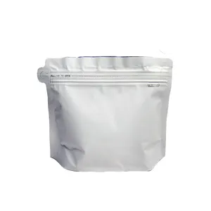 12Oz 70 micras blanco PET/AL/PE papel de aluminio de sellado térmico buena capacidad de sellado pequeño café K bolsa de pie bolsas de embalaje