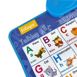 Póster de aprendizaje para niños, juguete educativo para <span class=keywords><strong>enseñar</strong></span> matemáticas del alfabeto, juguete parlante bilingüe en <span class=keywords><strong>español</strong></span> e inglés, máquina de aprendizaje 2 en 1 - Product Image 4