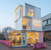 Chambres d'hôtel modulaires de luxe de 40 pieds en conteneurs préfabriqués respirants, installation rapide, pour cuisine, chambre, école, centre commercial, magasin