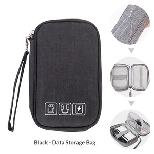 Mini Bolsa de Almacenamiento para Cables de Datos con Material de Poliéster para Banco de Energía, Teléfono Móvil, Cargador Portátil, Auriculares y Viajes - Product Image 2