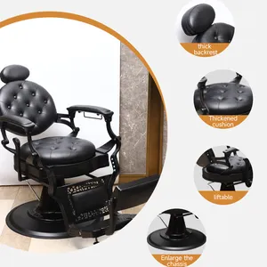Cadeira de cabeleireiro reclinável hidráulica para salão de beleza, salão de beleza, estilo, barbeiro, móveis vintage, cabeleireiro