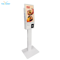 Kiosco de Impresión de Autoservicio con Pago por Código QR, Kiosco Digital Táctil de 21.5 Pulgadas de Tamaño Pequeño, Kiosco de Autopago para Supermercados