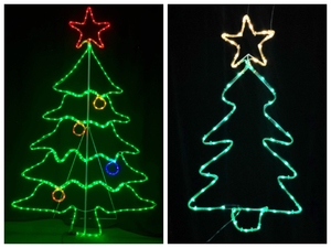 Cadre en acier à LED étanche pour l'extérieur, grande douche de pluie, étoile de noël, fête de noël, décoration de fête, figurines, lumières en corde - Product Image 5