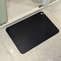 Tapis de mise à la terre en PU noir absorbant l'eau, tapis conducteur antidérapant pour l'entrée et le sol, OEM/ODM