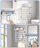 Rak Handuk Elektrik dengan Kontrol Suara untuk Alexa & Google Home TUYA - Pemanas Handuk Kamar Mandi yang Dipasang di Dinding